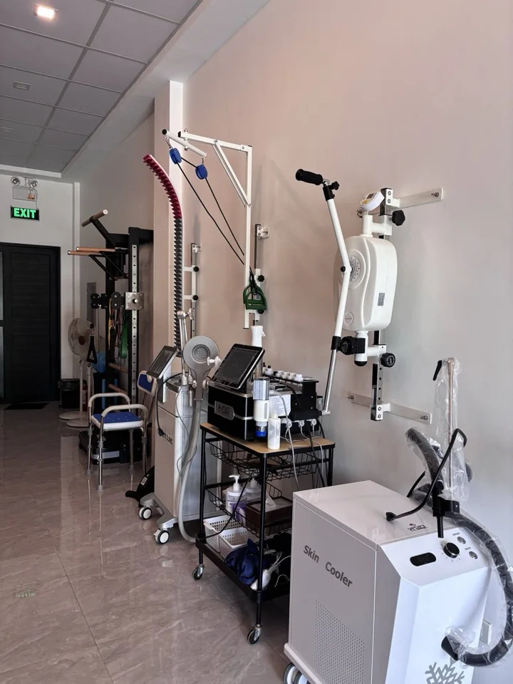Rehabilitation equipment inside ProActiv Clinic in Vigan City